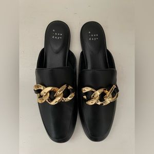 Brand New A New Day black slide loafers sz 9